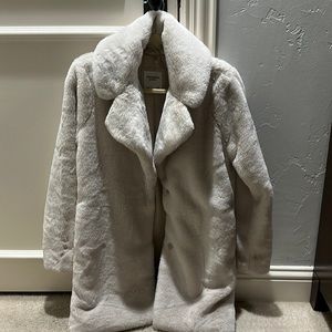 Brand new cream/beige faux fur coat!